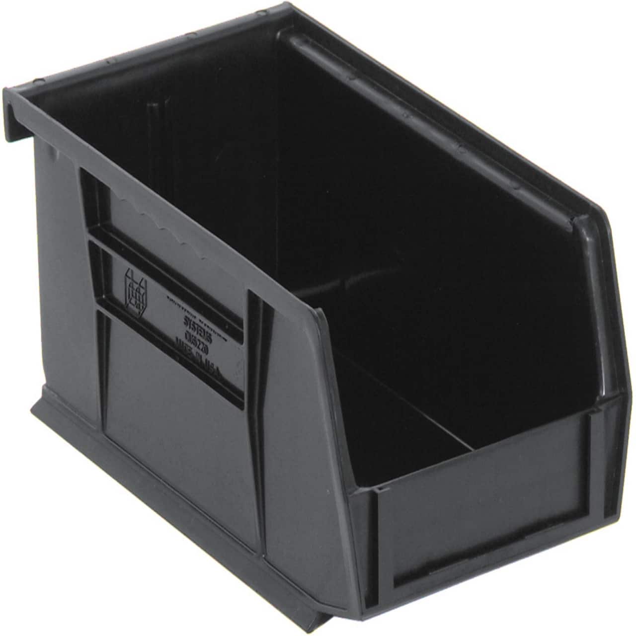 Quantum Storage Systems® Black 7.375" x 4.125" x 3" ULTRA Stack & Hang Bin